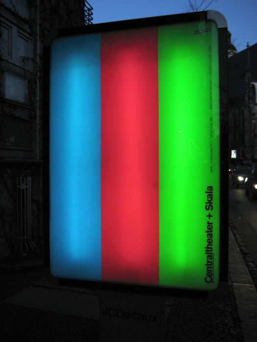 Citylight-Imageplakat, SCHAUSPIEL LEIPZIG/Centraltheater + Skala, 2010