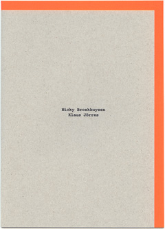 Katalog NICKY BROEKHUYSEN/KLAUS JÖRRES, Diamondpaper Publishing Berlin, 2011