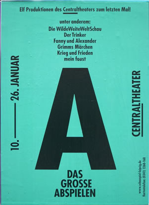 Stückeplakat A1, SCHAUSPIEL LEIPZIG/Centraltheater, 2013