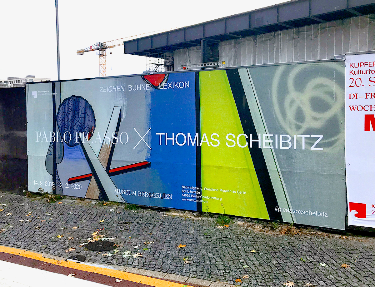 Banner PABLO PICASSO X THOMAS SCHEIBITZ, Museum Bergguen