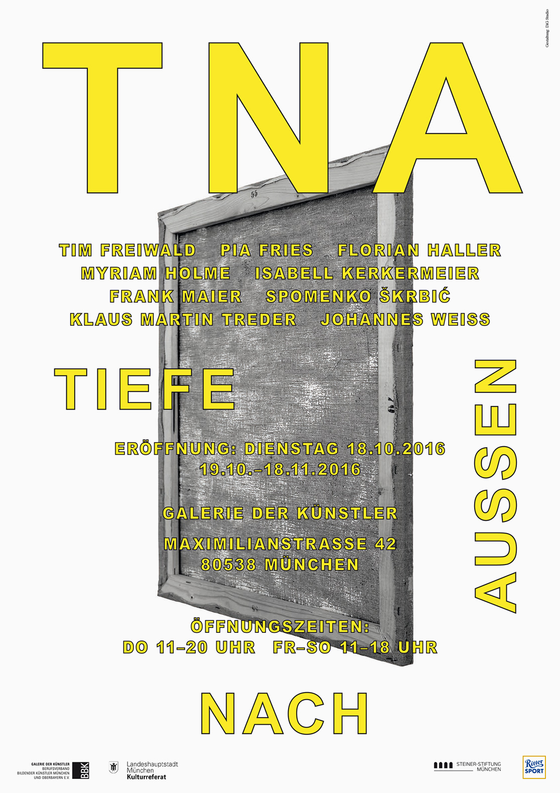 Plakat TNA - TIEFE NACH AUSSEN, Galerie der Künstler München