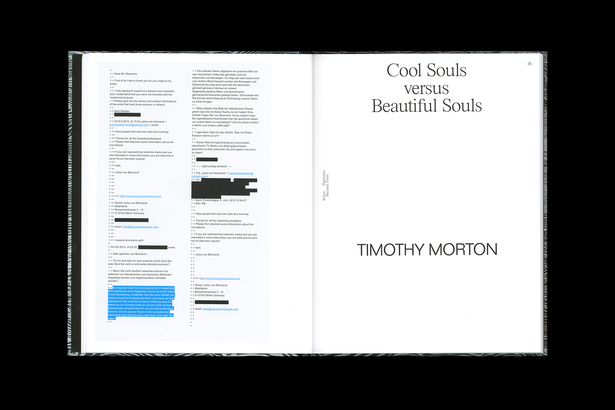 Julius von Bismarck – When Platitudes Become Form