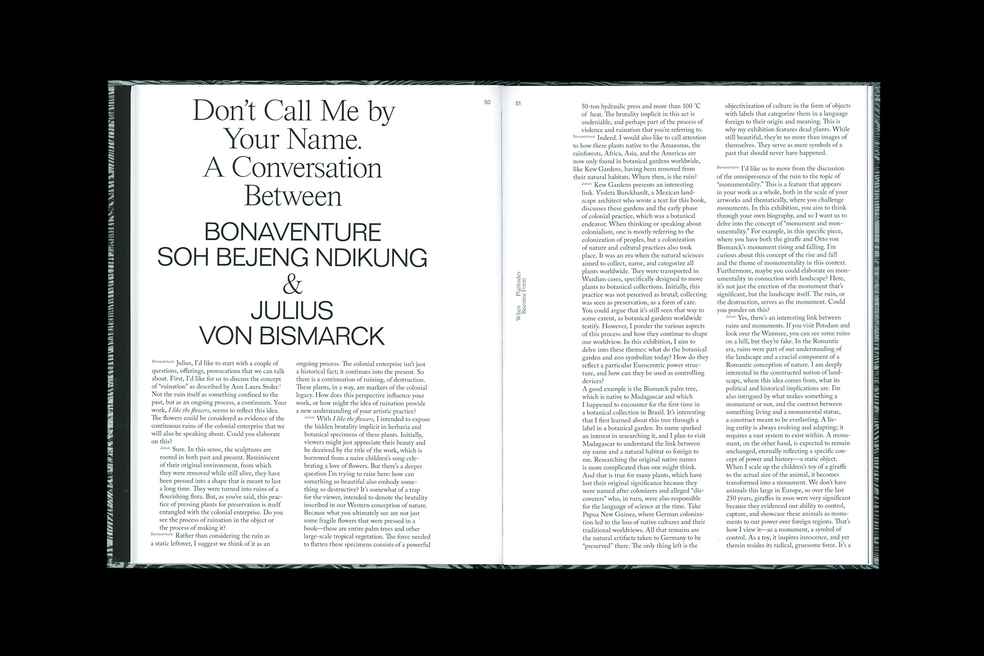 Julius von Bismarck – When Platitudes Become Form