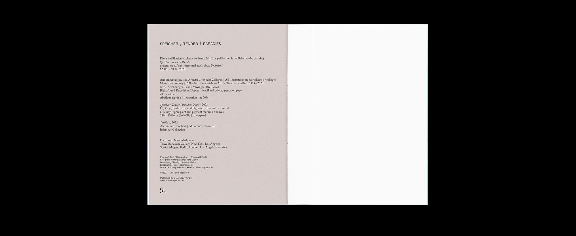 Thomas Scheibitz SPEICHER TENDER PARADIES